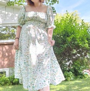 Handmade milkmaid floral dress
